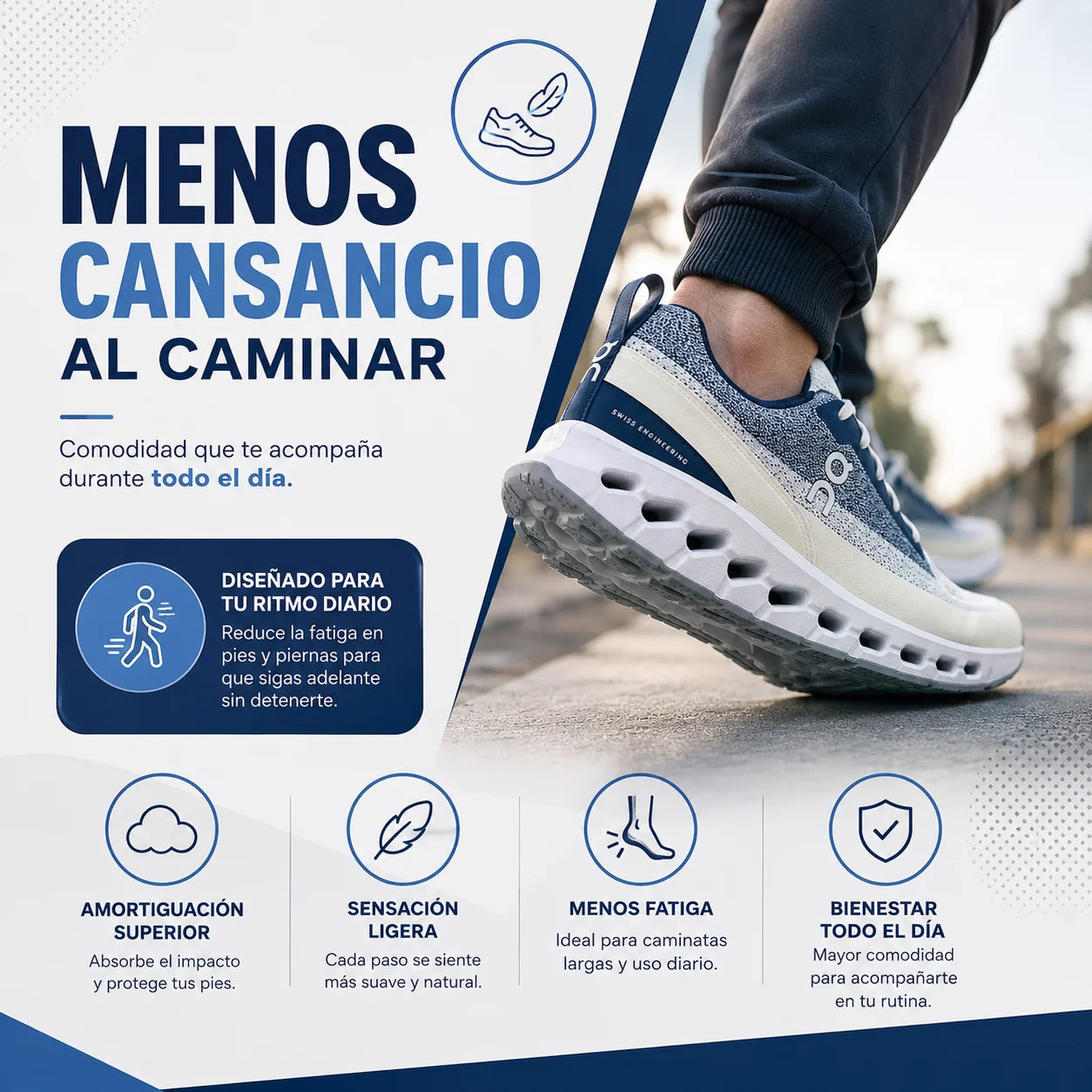 Menos Cansancio al Caminar